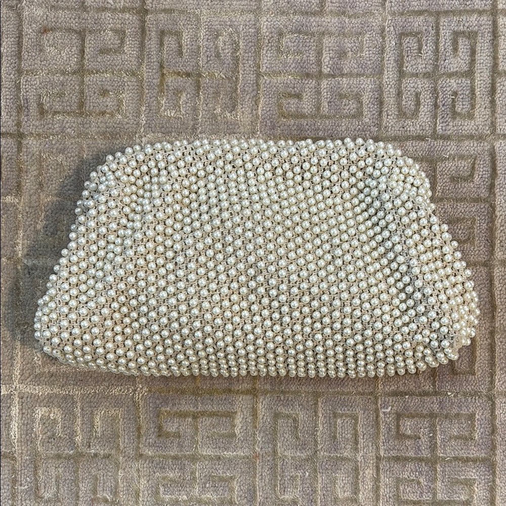 Pristine Rare Pearl-Embellished Clutch